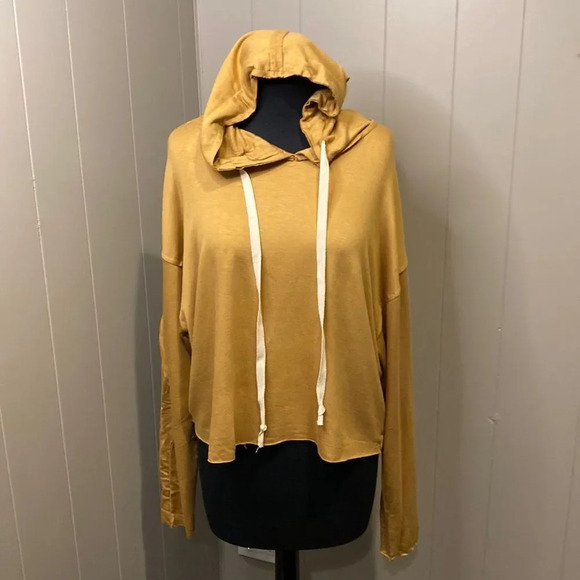 NWT Elan Medium Hoodie Oversized Drawstring Tan - Picture 1 of 7